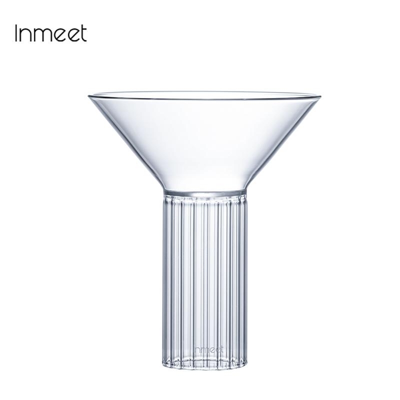 Inmeet A02 High Borosilicate Heat-resistant Glass Martini Cocktail Cup, Wedding Party Bar Supplies, Ice Cream Mousse Cup