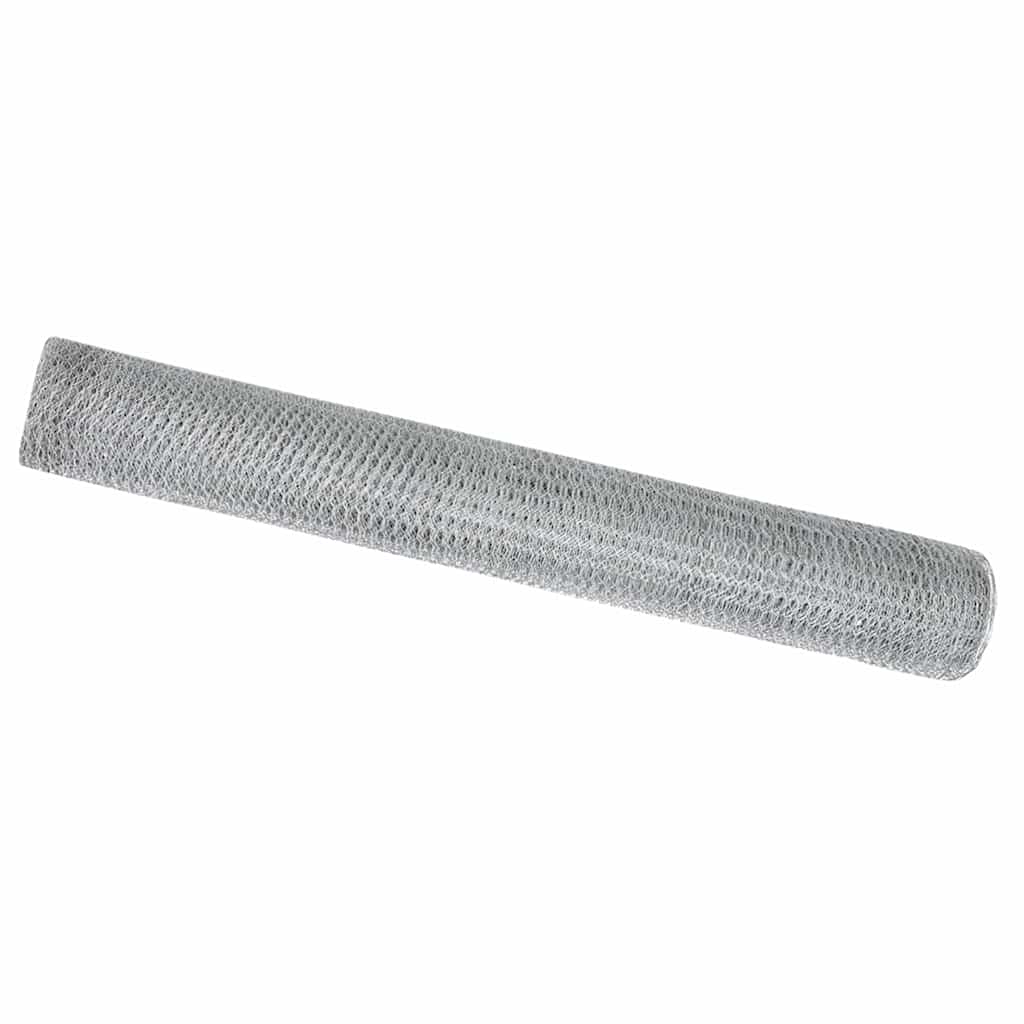 Hexagonal Fence Silver 1 X 10 M Galvanized Steel