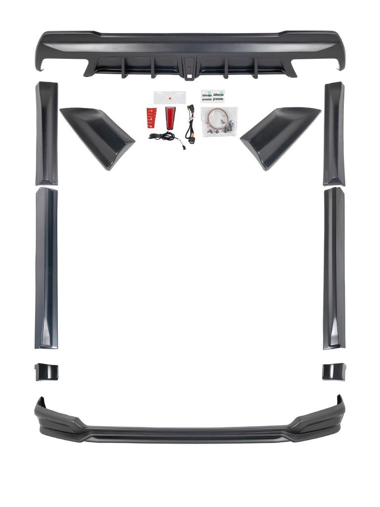 Honda CRV YOFER Body Kit: Starry Night Front Lip, Side Skirt, Rear Lip, Rear Spoiler, Rear Corner.