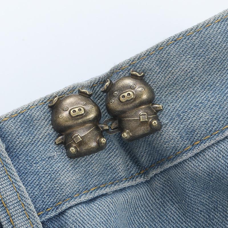 Verstellbare Bundschnalle für Schlankmacher-Jeans – Abnehmbar, Ohne Nähen, Nagelfreie Lösung.
