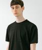 MINIMALCODE Similar Jacquard Half Knit T-Shirt Black