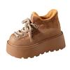 Muffin Birkenstocks winter new heightened thick-soled small man velvet