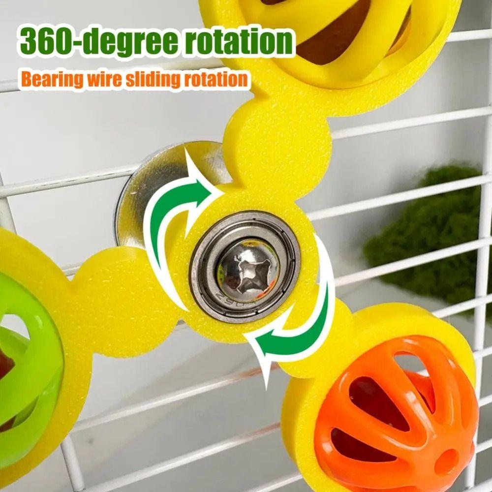 Interactive Parrot Wheel for Chewing Beak Grinding Parrot Rotating Windmill  Mental Stimulation