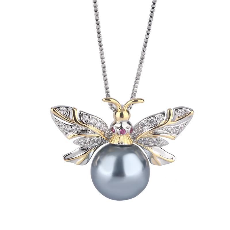 

Новый набор жемчуга Имитация Натуральный Наньянский Серый Жемчуг Серьги Цепочка на ключицу Женская Модная Универсальная Товары для поездок на работу