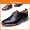 Premium Fashion Casual Pu Leather Men Business Shoes In Brown Black Blue Sizes 6-13
