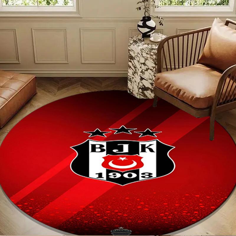 Beşiktaş Istanbul Football Club Emblem Round Mat Home Decor, Chair Rug For livingroom,Bedroom, Doormat Home Decor Birthday Gift Christmas Gifts