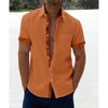Camisa de manga corta holgada con botones en la parte delantera para hombre, camisa informal de verano con botones para la playa