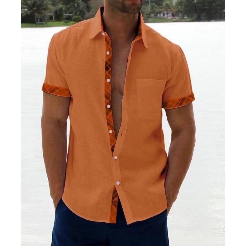 Camisa de manga corta holgada con botones en la parte delantera para hombre, camisa informal de verano con botones para la playa