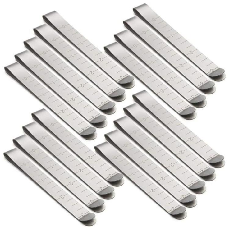 20Pcs Fabric Sewing Clips Metal Hemming Clip with 3Inch Measuring Scale for Hemming Quilting Sewing Craft Project
