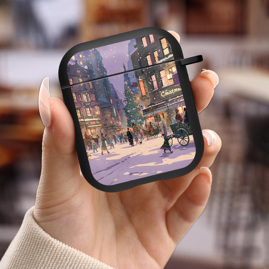 Winter Town Ohrhörerhüllen Hülle für Airpods Pro3 4 Pro 3 2 1 Pro2