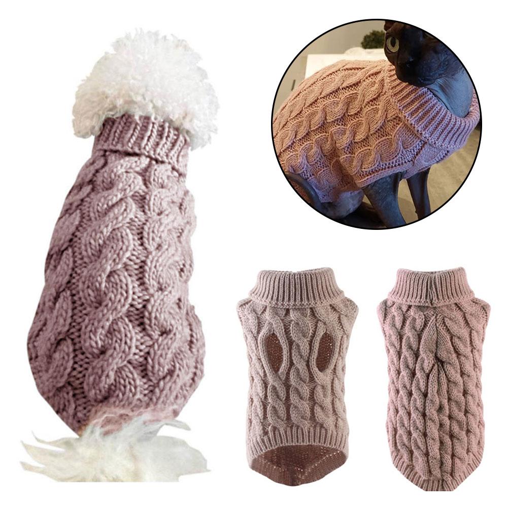 Dog Winter Clothes Knitted Pet Clothes For Small Medium Dogs Chihuahua Puppy Cat Sweater Vest Chihuahua Yorkie Coat