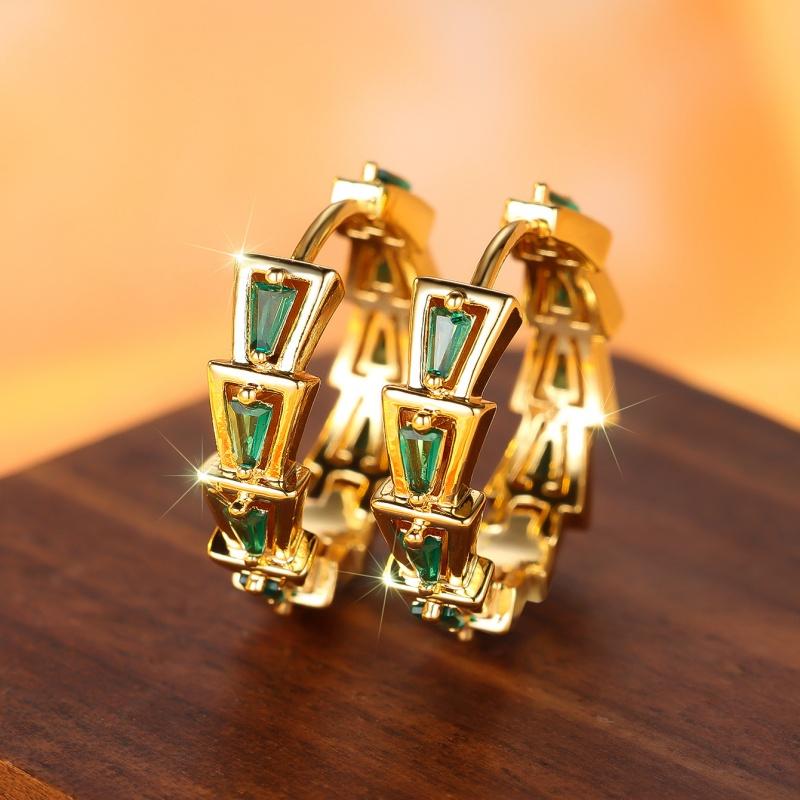 Exaggerated Ladder Square Circle Personality Versatile Trendy Ear Buckle Design Sense Trendy Personality Jewelry and Accessories