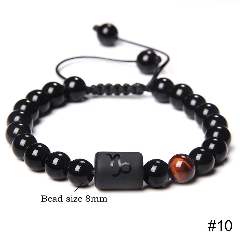 12 Constellations Woven Bracelet Creative Fashion Bracelet Adjustable Beaded Bracelet Jewelry Gift for Men Women