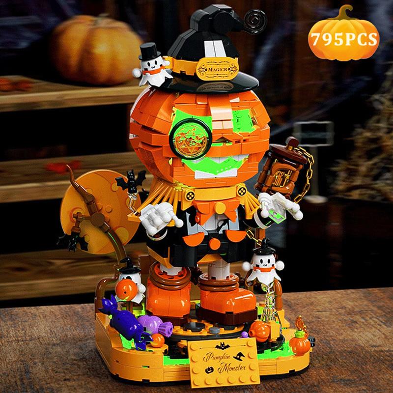 High-Standard-Quality Creative High-Quality 795Pcs High-Quality Halloween High-Quality Pumpkin High-Quality Elves High-Quality Building