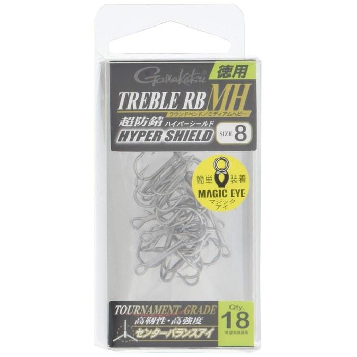 Gamakatsu Treble Hook RB-MH (HPS) #8, 8 count