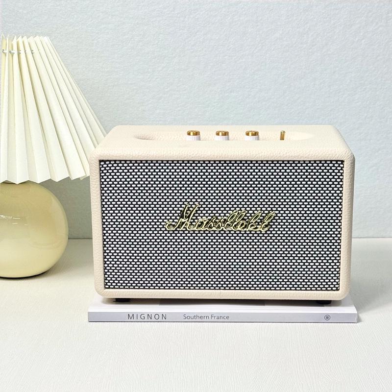 Marshall Speaker Model Audio Figurine: Wood and Leather Prop (Non-functional)