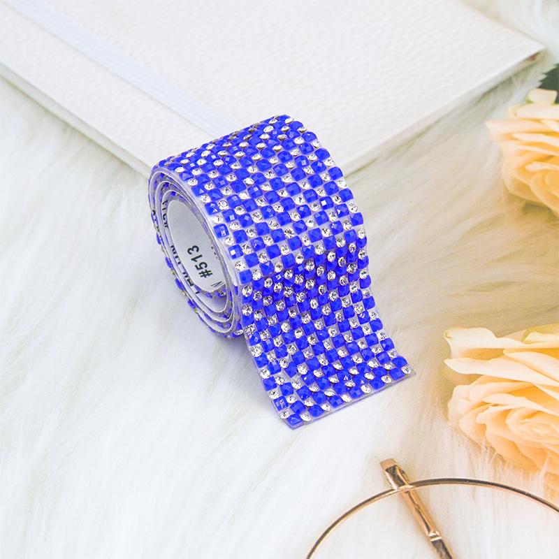 10pcs Rhinestone Ribbons Roll Diamond Sparkling Banding Party Gift Decoration DIY Crafts Self-Adhesive Rhinestone Sticker