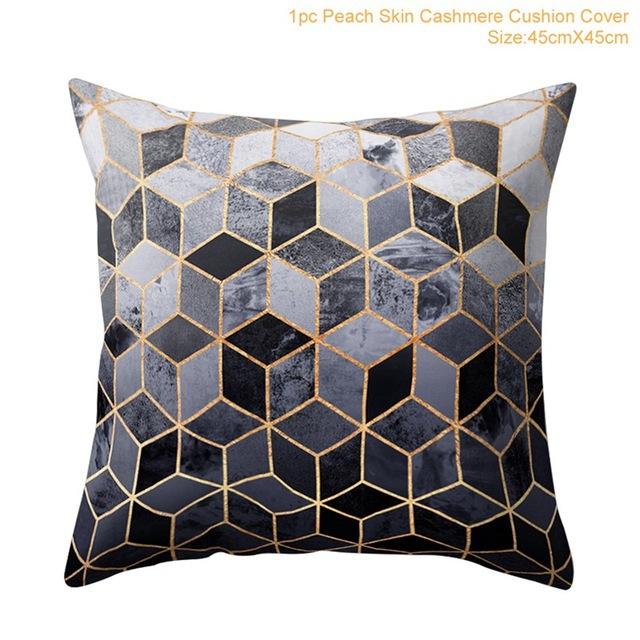 Sandstone Simple Yellow Pillow Geometric Pillow Case Plush Car Living Room Sofa Pillow Nordic