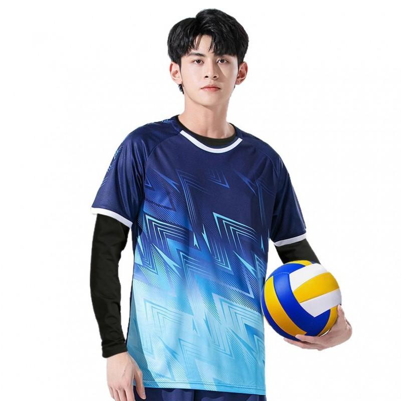 Quick-Dry Volleyball Jersey Set Unisex Long Sleeve Sports Uniform Training Competition