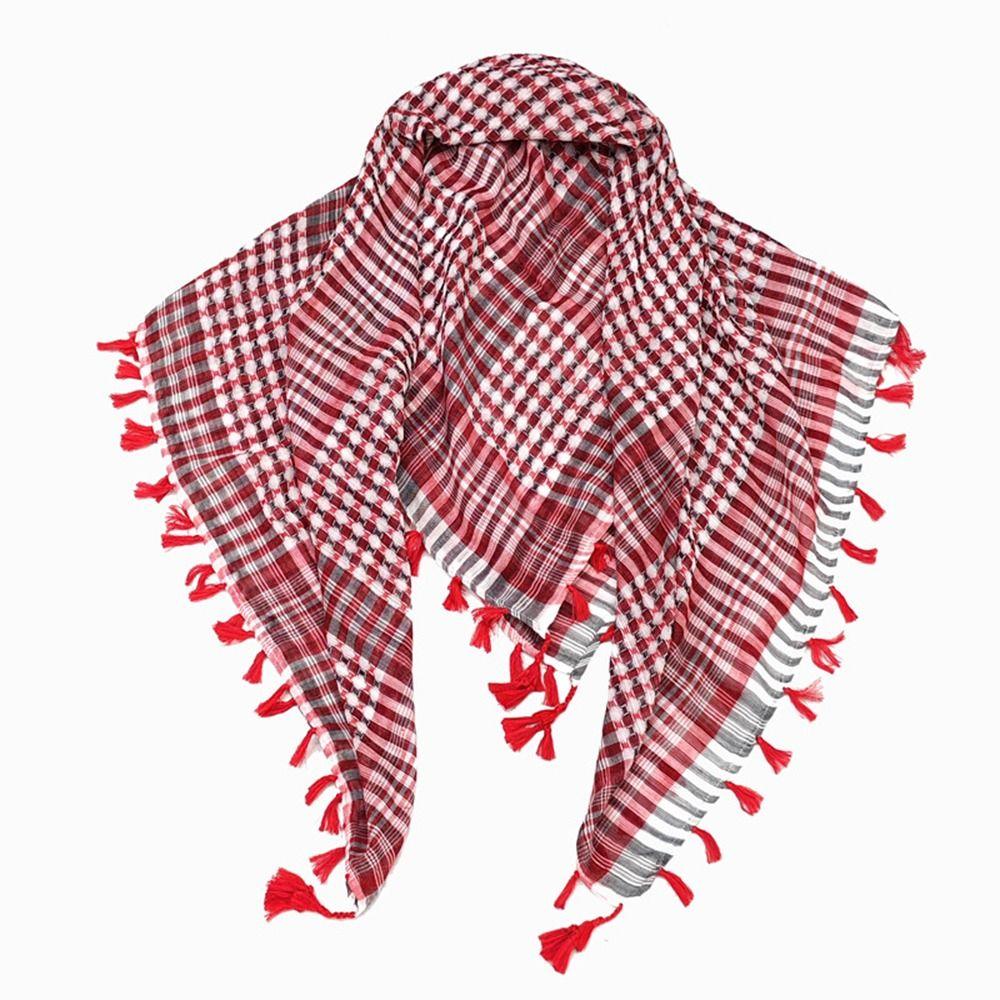 with Tassel Head Neck Scarf Costume Desert Scarf Arabic Scarf Arab Shemagh Headscarf for Men Women