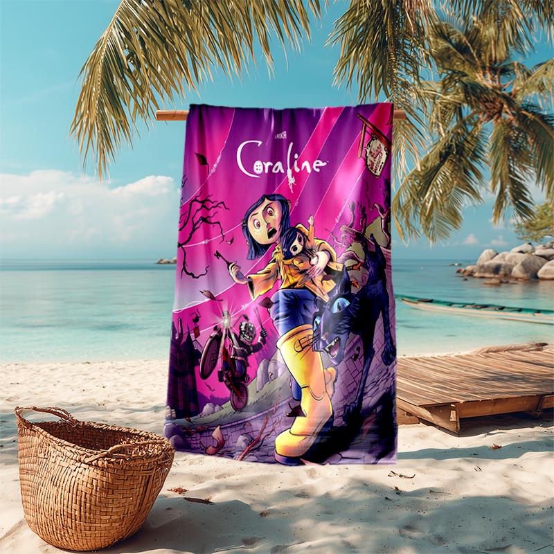 Coraline beach towel Outdoor camping Beach towel for vacation swim Outdoor pool Absorbent bath towel