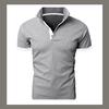 New Trendy Men'S Summer Collar Paul T-Shirt Men'S Heavy Oversize Solid Color Casual Short Sleeve