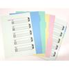 Kokuyo File Index Color Divider Card A3 2 Holes 5 Pile 10 Pairs Shiki-90