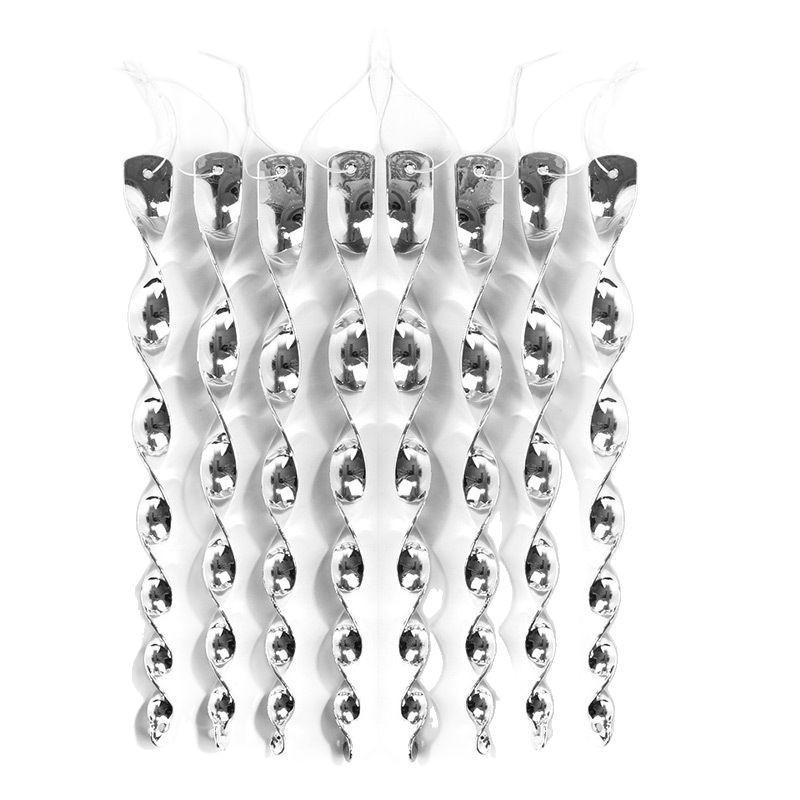 10Pcs Birds Repellent Reflective Rods Silver Spinner Bird Deterrent Device Hanging Ornament for Outdoor Garden Decor Supplies