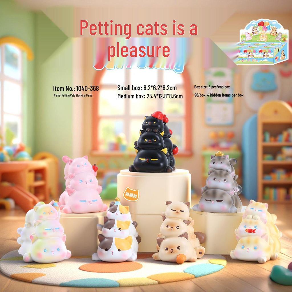 Creative Cute Cartoon Cat Emotion Blind Box Resin Desk Figurine Gift