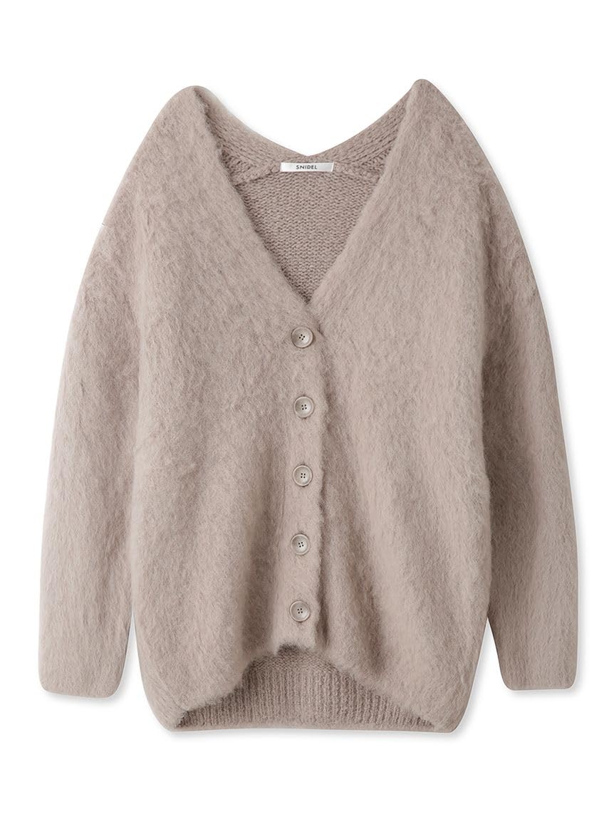 

Кардиган из альпаки Snidel SWNT235124 GBEG Женский средней длины