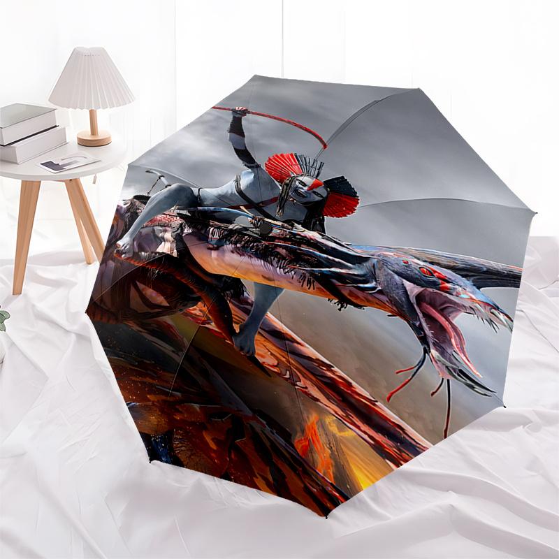

Dragon Rider Fantasy Umbrella:Automatic Opening/Closing,Foldable Design,Outdoor Adventure Essential for Fans and Travelers0164b