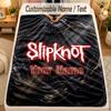 Flanell-DeckeSlipknot Benutzerdefinierter Name Text Personalisierte Weiche Warme Überwurfdecke Heimdekoration Geschenk