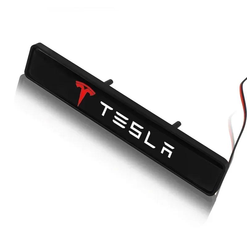 

Sticker Tesla car front grille decorative cover Net Lamp For Tesla Model 3 Model X S 2016-2020 Decals TM3 TMX TMS Decal Car