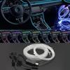 Neon Car LED Interior Ambient Lights 13.12FT Colorful Fiber Optic RGB Strip USB Remote Control Auto Atmosphere Decorative Lamp