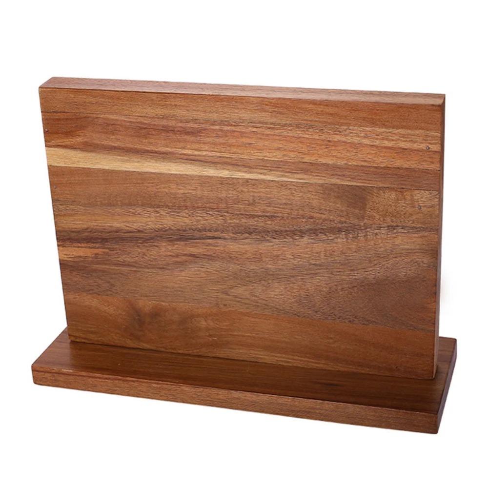 Wooden Magnetic Knife Holder Double-Sided Knife Display Rack Home Knives Utensils for Kitchen Counter Multifunctional Storage