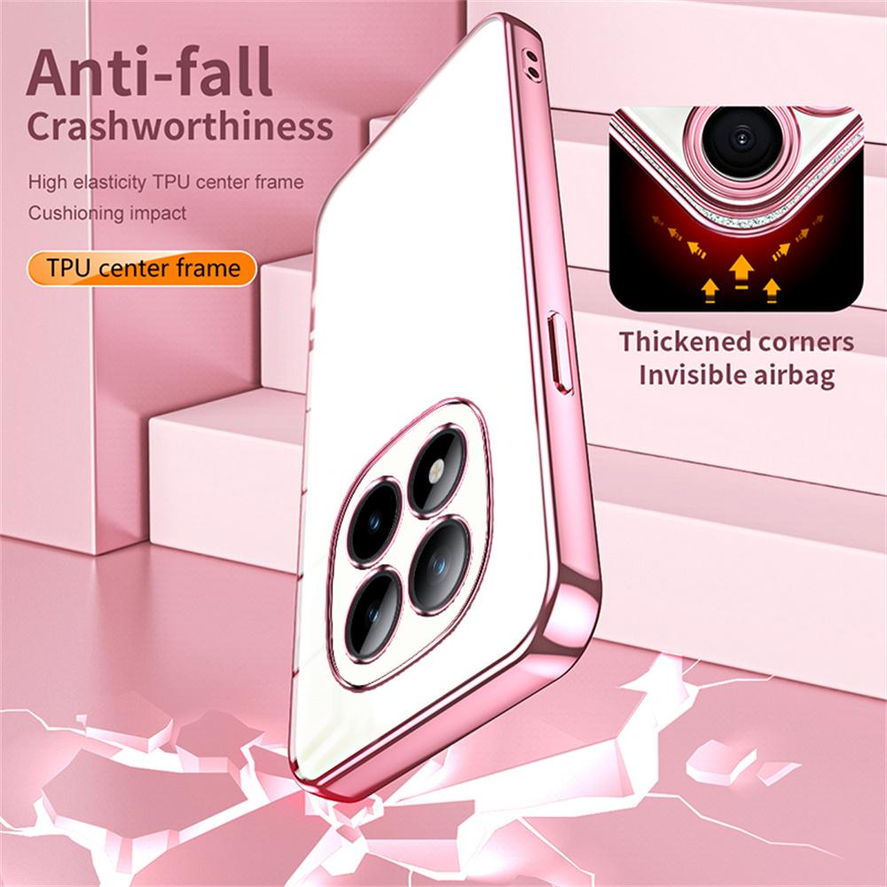 For Xiaomi Poco M8 Pro 5G/Redmi Note 15 Pro+ 5G (Global) Case Electroplating Frame Soft TPU Phone Cover