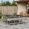 VidaXL Garden Dining Set and Cushions 9 Pcs Light Grey Rattan 3278050