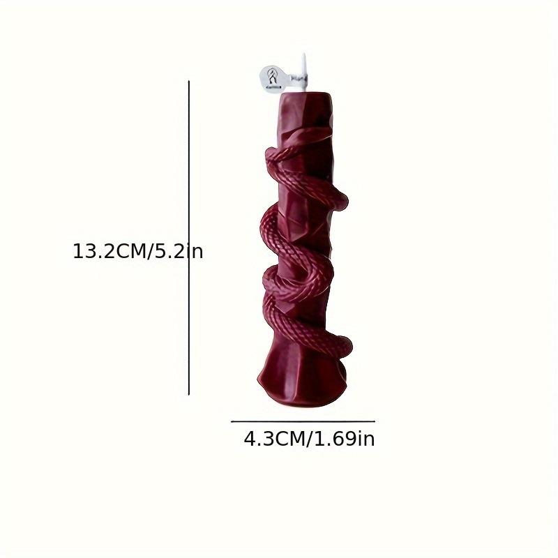 Spiritual Serpent Coiled Around Pillar Scented Candle Holiday Celebration Decorative Candle Home Decor Candle