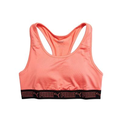 Mittlere Elastizität Gepolsterter Color-Block Sport-BH Damen Unterwäsche Koralle-Orange 520303-24