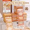 Kawaii Stationery Supplies Notepad Cute Capybara Sticky Notes Stationary Office Accessories Diary Decoration Memo Pad Cute Thing