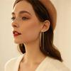 Punk  Long Tassel Bowknot Earring Female Gold Color Stainless Steel Big Bow Stud Earrings For Women Jewelry Gift 2025