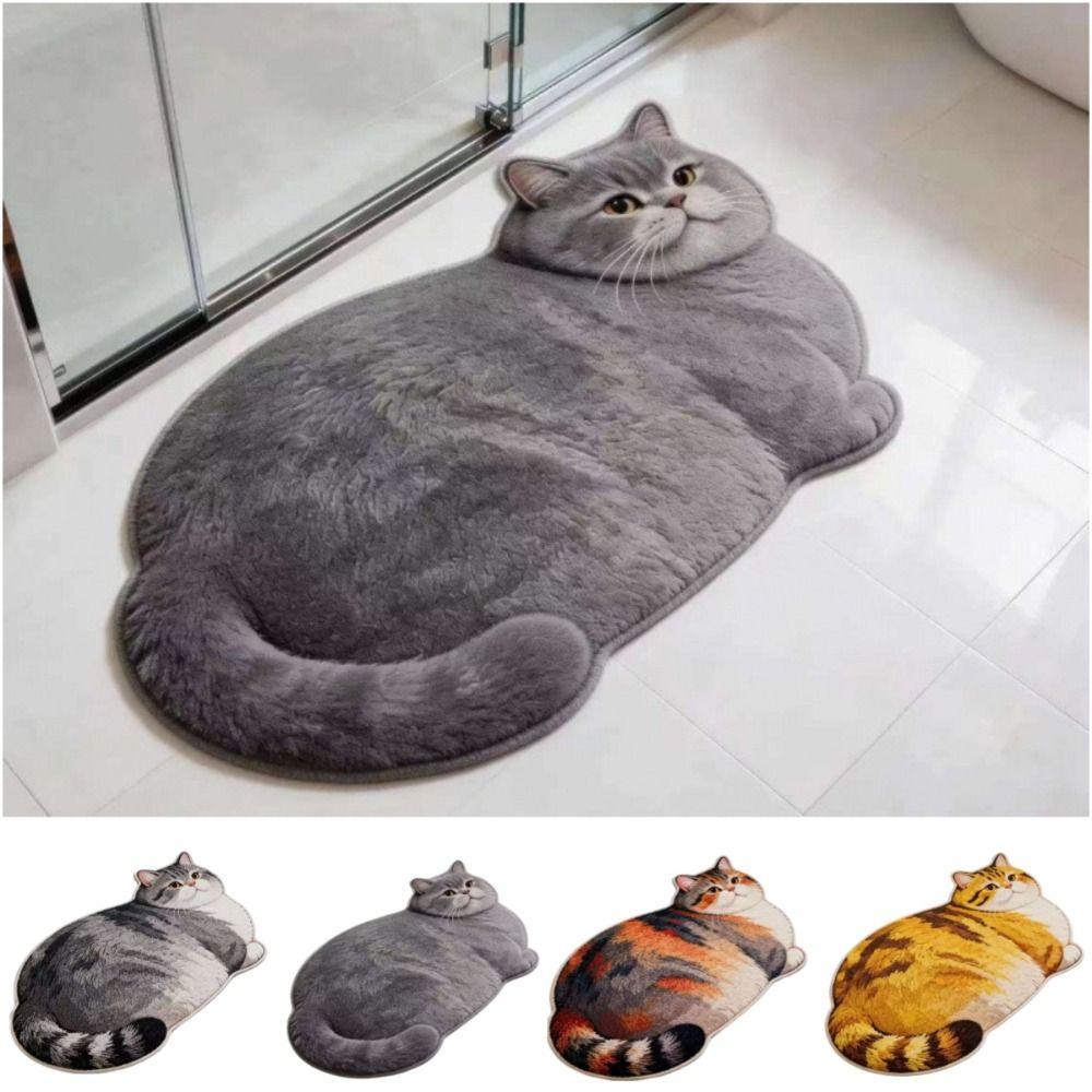 Ginger Cat Bathroom Carpet 40*60cm Bedroom Door Small Rug Living Room Tea Table Bedside