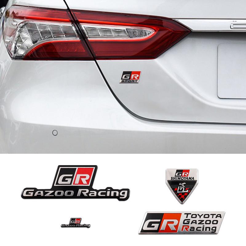 Toyota GR Logo Aluminium Sportwagen Aufkleber für GR86 Lenkrad und Karosseriedekoration