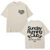 Sunday Running Club Graphic T-Shirts Men Women Sport Trendy Harajuku T Shirt Oversized Cotton Casual T Shirts