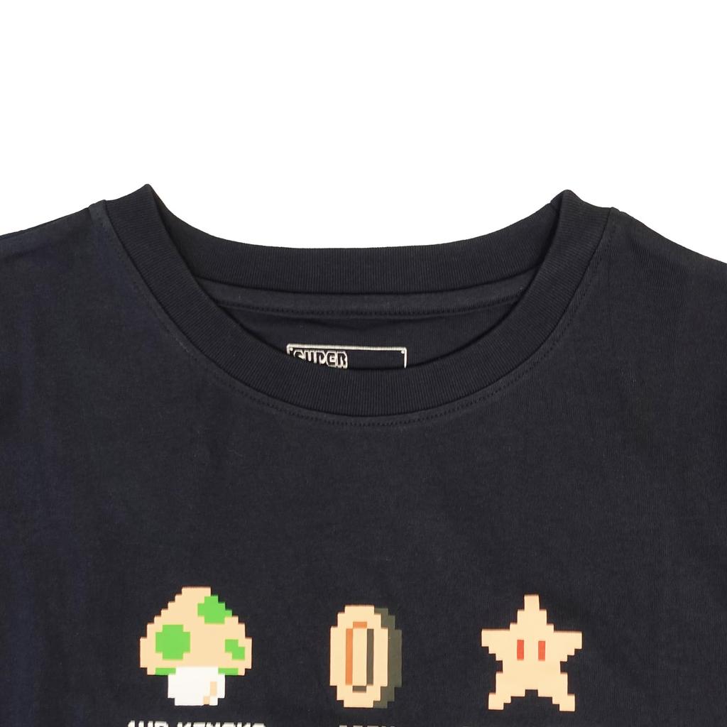 FinePlus Super Mario Bros. Mario Dot Collection Retro Character T-Shirt, Short Sleeve