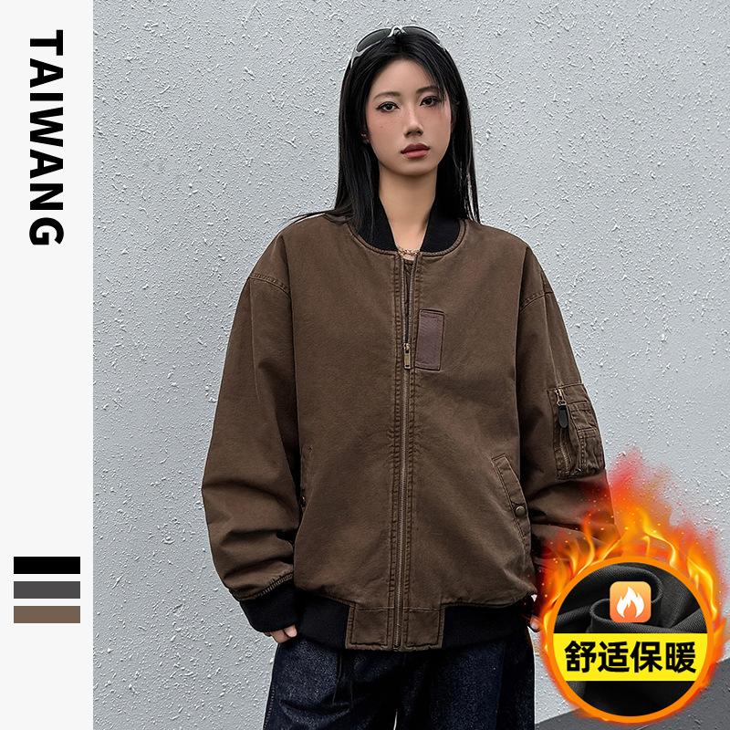 

Женская новая ветрозащитная легкая пушистая теплая свободная хлопковая куртка-жакет большого размера из высококачественной ткани в стиле кэжуал для занятий спортом XXL кофейный