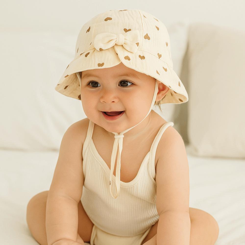 Bowknot Baby Sunhat Cotton Infant Fisherman Hat Comfortable Toddle Bucket Hat  Boy