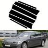 6pcs Fit For BMW 5 Series F10 F11 F07 2010 2011 2012 2013-2016 Glossy Black Pillar Posts Window Door Column B C Sticker Cover Trim