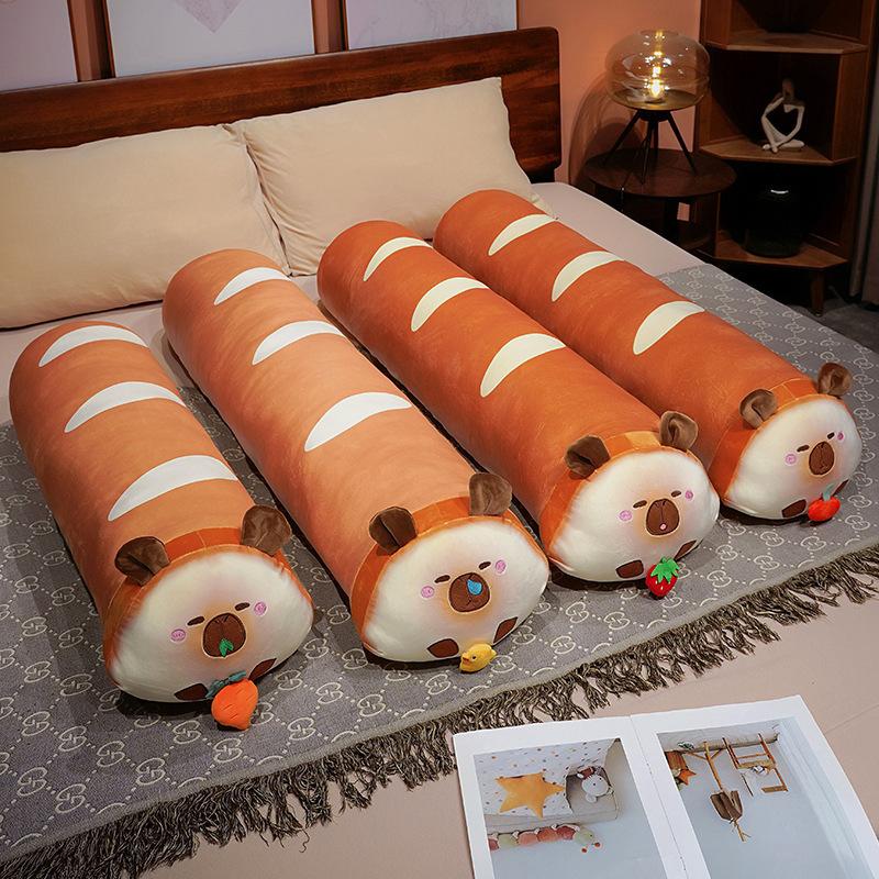 Cartoon Capybara Baguette Pillow Plush Toy Doll Kapibara Doll Home Pillow Muppet Doll