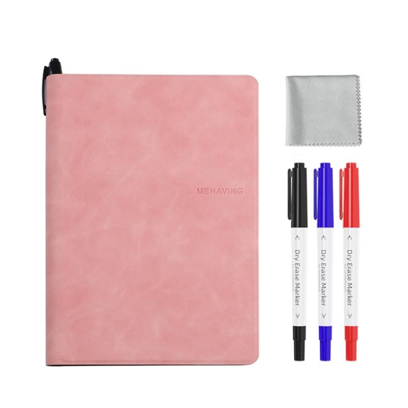 Small Desk Erasable Whiteboard with Marker Double-Side Magnetic Whiteboard Notebook Writing Board for Writing Drawing
